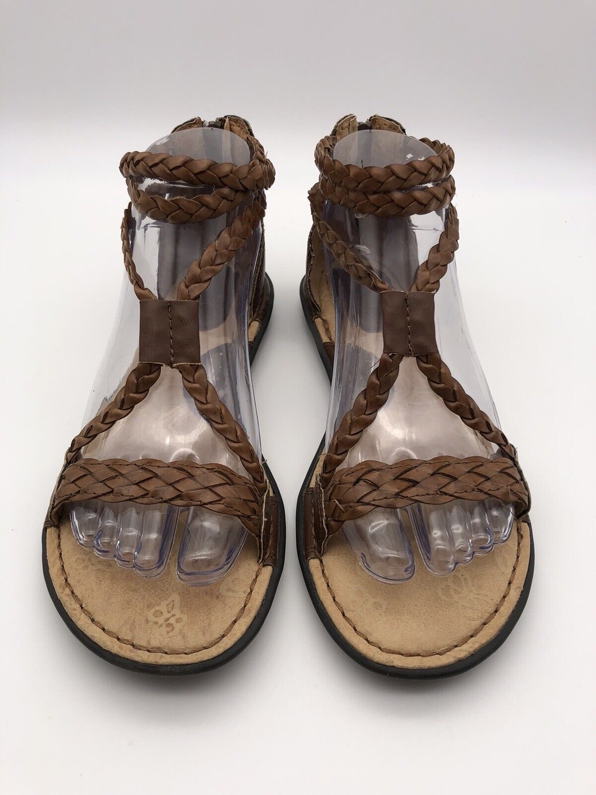 B. O. C born concept Brown Braided Sandals Women’… - image 1