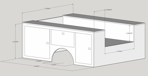 utility truck body 1/25 scale kit Diorama Assembly required style #1 - Picture 7 of 7