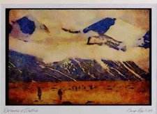 Hiking 267023 Owl River Valley Auyuittug Ltd Ed A3 Watercolour Print