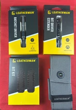 Leatherman EDC kits- Ratchet Driver, Bit Kit, Black Bit Driver Extender, Sheath