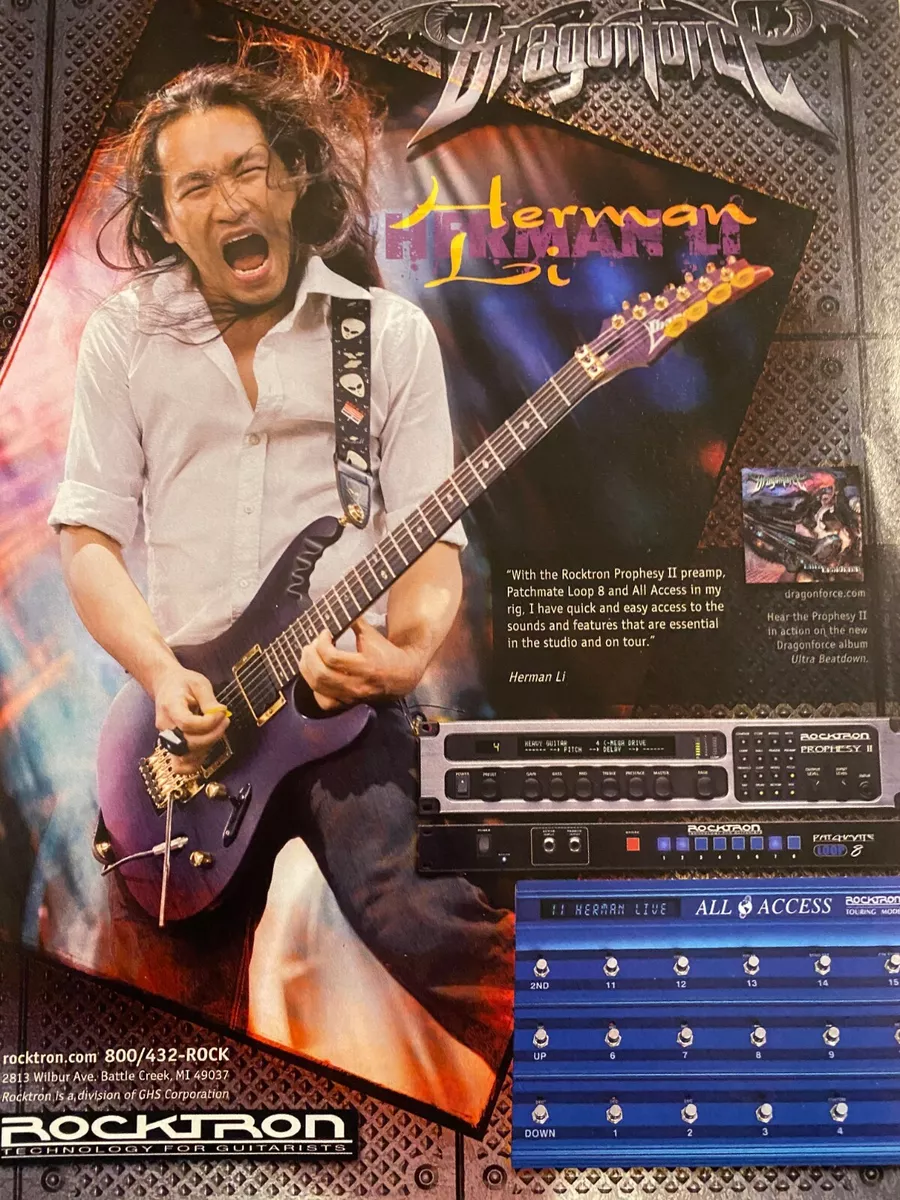 Dragonforce Dragon Force Rocktron Gear Herman Li Full Page Promotional Ad