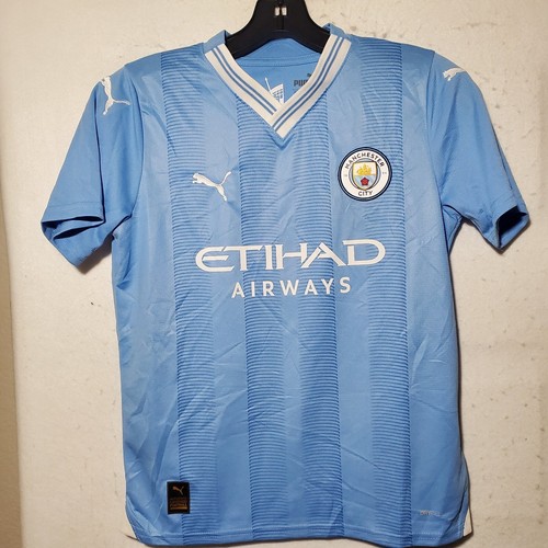 Haaland Manchester City Jersey Home Version Blue Puma Youth Medium (11-12yr) NWT - Picture 2 of 15