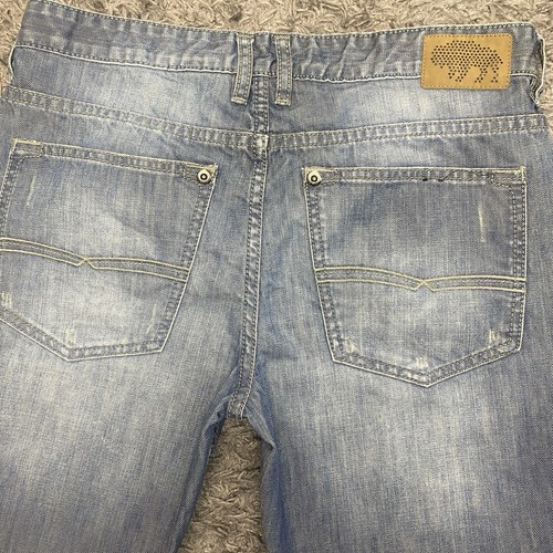 Buffalo David Bitton Herrenjeans 32x30 blau Denim Distressed schmale gerade Hose - Bild 5 von 23