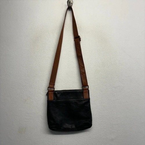 Fossil Corey Crossbody Bag Black Brown Leather Messenger Purse - Picture 4 of 9