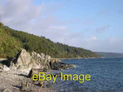 Photo 6x4 Forested hills and rocky beaches. Carradale Forested hillsides  c2005