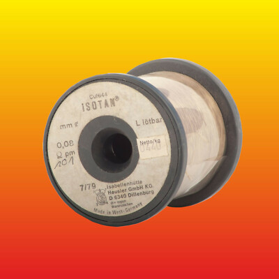 0.08 mm 40AWG 101 Ohm LOT OF 10 m ISOTAN (CONSTANTAN) RESISTANCE WIRE