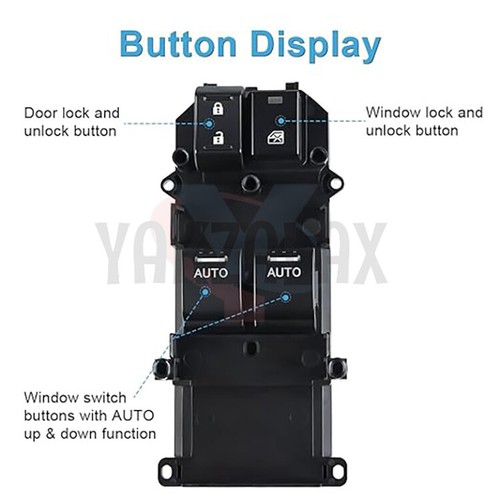 Interruptor de control de potencia ventana para ventana Honda Accord EX-L HFP LX-P LX-S SE 2008-2012 - Imagen 2 de 9