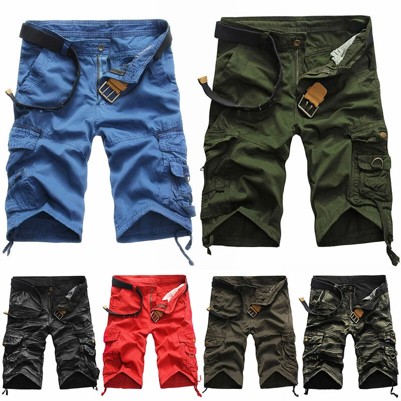 Mens Trousers Casual Camo Army Half Pants Tactical Military Combat Cargo Shorts
