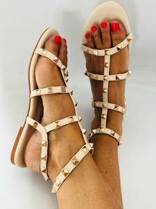 studded flat gladiator sandals
