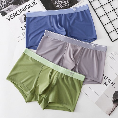 Mens Ice Silk Boxer Briefs Quick-drying Boxers Breathable Panties Summer Shorts - Picture 42 of 43