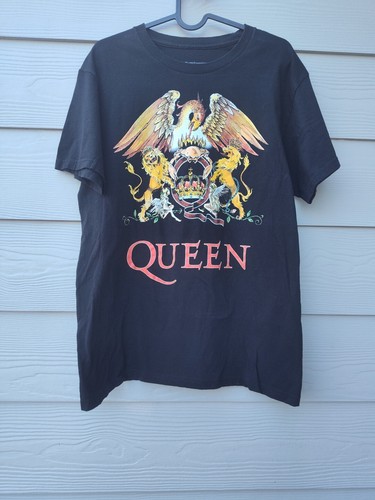 Camiseta negra con logotipo de escudo de Queen Rock Band para hombre talla mediana negra retro M - Imagen 3 de 17
