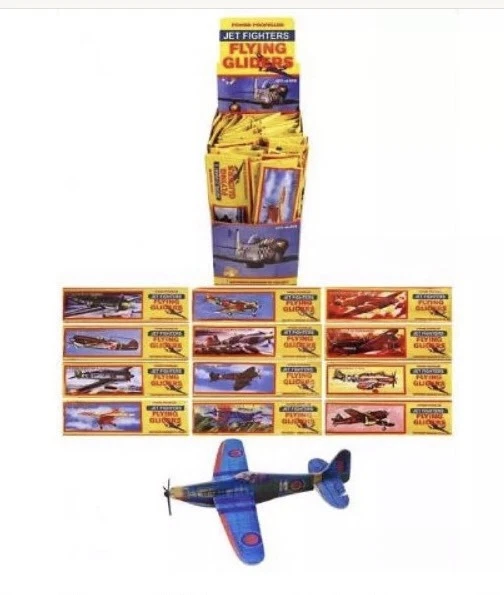 12x Flying Plane Gliders Polystyrene Pinata Toy Loot Party Bag