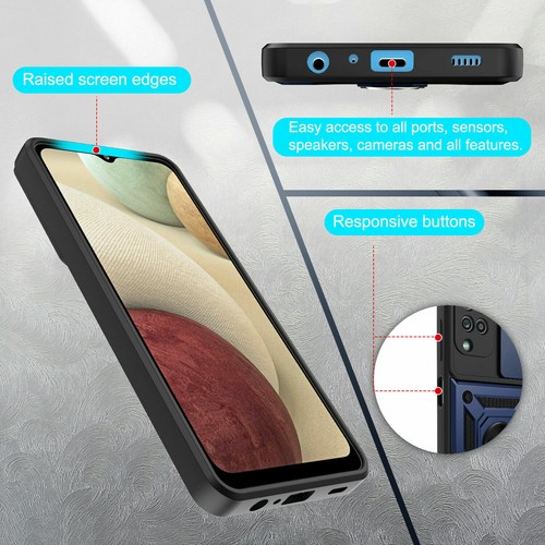 For Samsung A16 A36 A56 A15 A55 A14 A54 A33 A53 Shockproof Case Ring Stand Cover - Picture 30 of 56