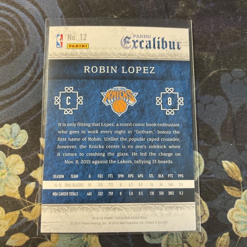 2014-15 Excalibur Robin Lopez #12 - Picture 2 of 2