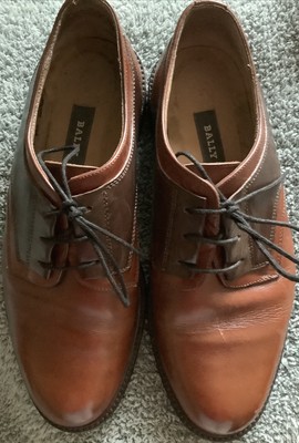BALLY TAROT OF SWITZERLAND LIGHT & DARK BROWN LEATHER OXFORD  display picture 1