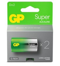 GP SUPER ALKALINE D/LR20 - Battery. 2-Pack - Warranty 12M