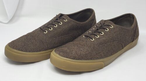 OLD NAVY Canvas Brown Herringbone Tennis Lace Up Shoes Men's Size 13 - Picture 3 of 11