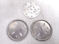 1954-62 A C Gilbert Erector Set Parts BN Turret Plates 2 Pc 1 Extra Flat Disc