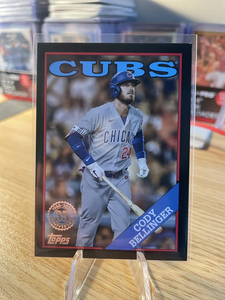 2023 Topps Series 2 1988 Insert Black Parallel #/299 Cody Bellinger #2T88-6 - Image 2 of 4
