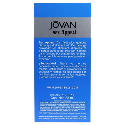 Jovan Sex Appeal Perfume Spray for Men - 88 ml Free Shipping - Picture 6 of 6