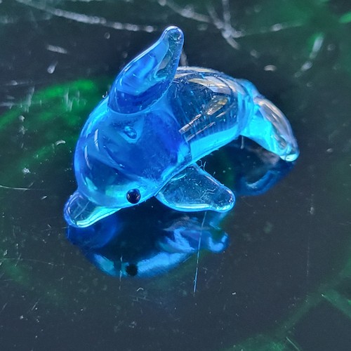 Lote 7 Estatuillas Miniatura Vidrio Vida Marina Pulpo Estrella de Mar Delfín Pecera - Imagen 3 de 8
