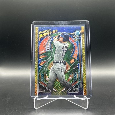 2024 Bowman - Mega Box Chrome Prospect Power-Up Max Clark #PP-12 Gold Mojo /50