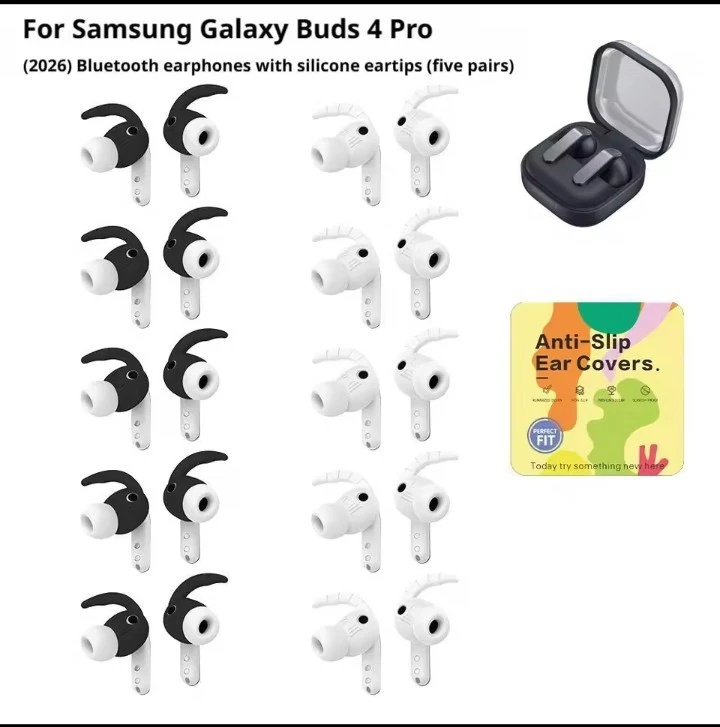5 pares de fundas para auriculares con asa para Samsung Galaxy Buds 4 Pro 2026...