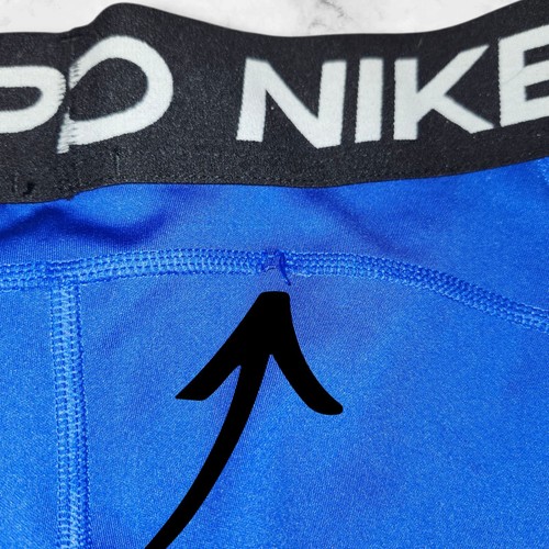 Nike Pro Girls' Shorts Blue Girls Size XL- Some Flaws - Picture 4 of 7
