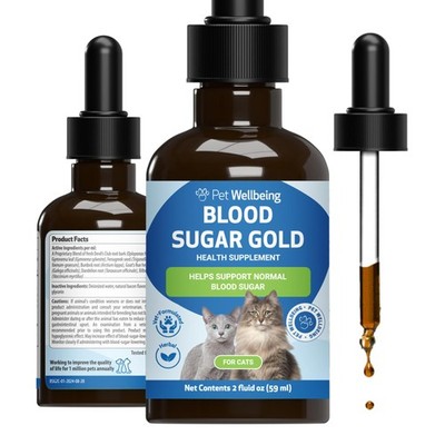 Pet Wellbeing - Blood Sugar Gold for Cats - Natural Support for Healthy Blood...