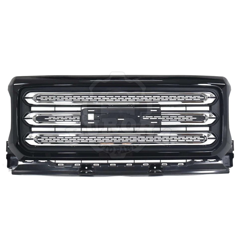 Глянцевая черная хромированная верхняя решетка переднего бампера в сборе для GMC Canyon 2015-2020 годов выпуска - Изображение 3 из 4