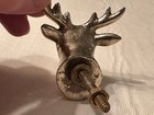 Vintage Brass-Plated Deer/Stag Head Cabinet/Drawer Knobs-Set of7-Rustic Hardware — photo 5