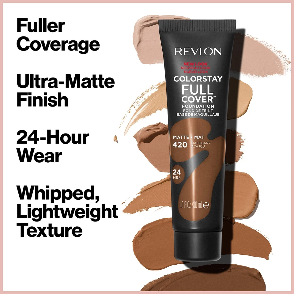 Revlon ColorStay Full Cover Foundation 1 Oz Caramel Matte 24 Hour Wear - Image 2 of 4