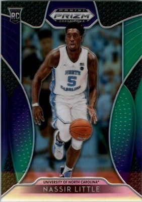 2019-20 Prizm Draft Picks Prizms Purple and Green #90 Nassir Little /199 BSK