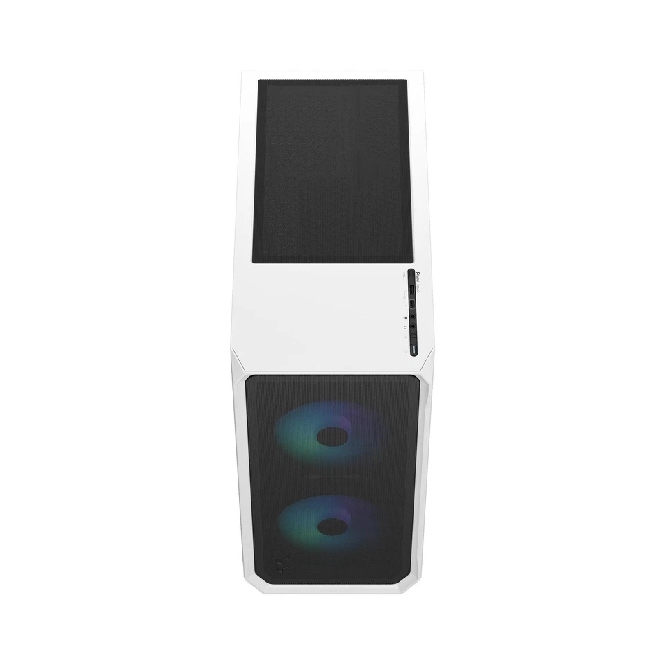 Fractal Design Case PC Focus 2 Bianco con Ventole RGB e Vetro Temperato - Immagine 3 di 4