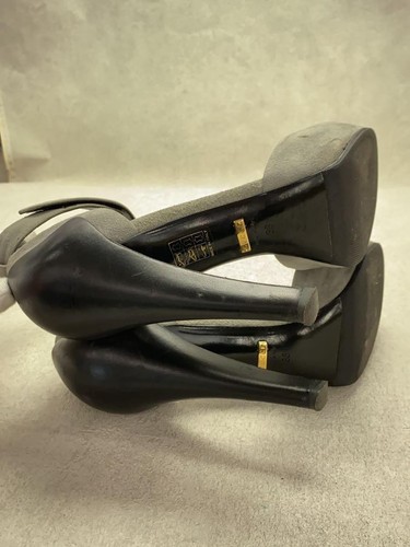 Gucci Women's Pumps 38 Gray 12cm Heel Authentic High Heels - Imagen 4 de 5