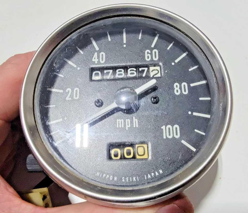Спидометр в сборе 1970-1975 Kawasaki Big Horn F5 F6 F7 F8 Bison F9 - Изображение 2 из 4
