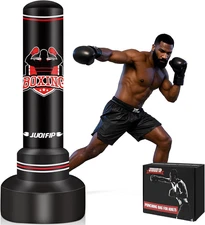 Upgraded Heavy Freestanding Punching Bag for Adults Teens, 70” Standing Punching