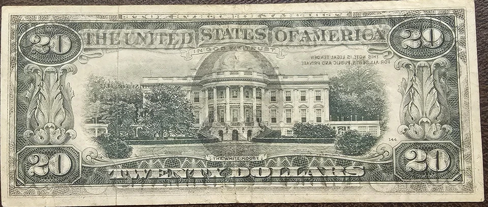 1981 A $20 Twenty Dollar Bill L65961540 Fancy Serial Federal Reserve Note - Image 4 of 4