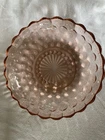 Anchor Hocking Bubble Bullseye Vintage Bowl Pink Depression Glass 8 1/2"