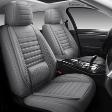 Full Coverage Leather Car Seat Covers Full Set Universal Fit for Most Cars Se...