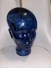 New ListingVintage Cobalt Blue Glass Head Mannequin Wig Hat Display Prop Halloween