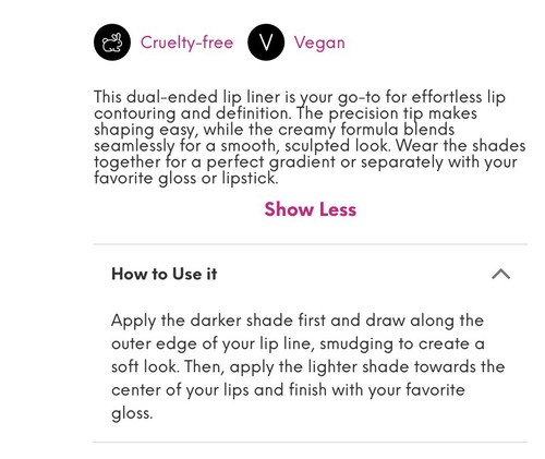 V KOSMETIK Duo Lip Liner Night Love & Vtwirl (pink nude/dirty rose) NEW SEALED - Picture 4 of 4