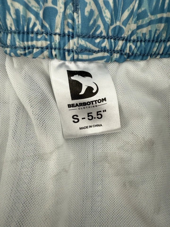 Costume da bagno uomo fondo orso piccolo geometrico 5,5" spiaggia surf foderato in rete - Immagine 3 di 4