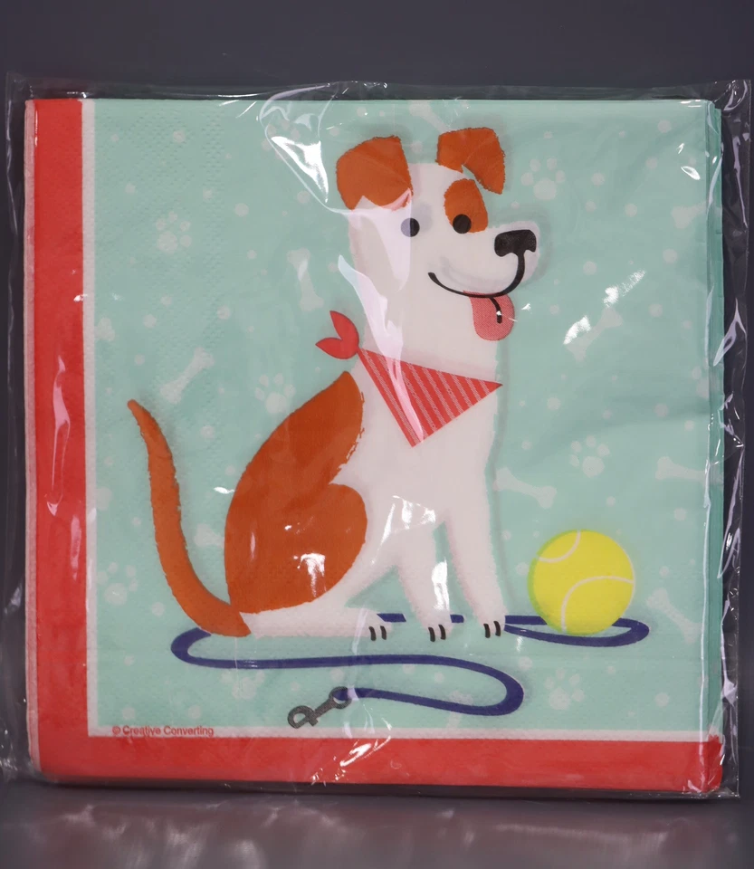 Dog themed birthday party supplies Dog Themed Party Tableware Set for 16 Guests - Image 3 of 4