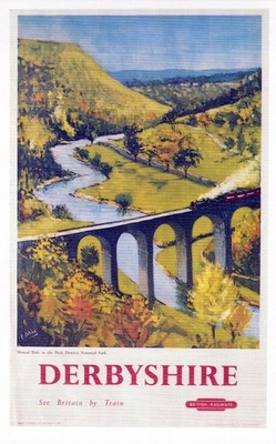 British Railways Poster of the Peak District Unposted Dalkeith Postcard England