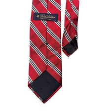 Brooks Brothers Silk Repp Stripe Tie Woven in England Made in USA Preppy