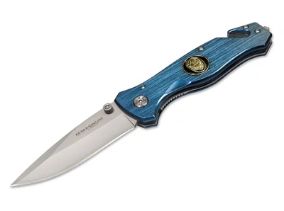 MAGNUM Law Enforcement Rettungsmesser 440A Metallgriff Glasbrecher Blau 01MB365 - Bild 1 von 4