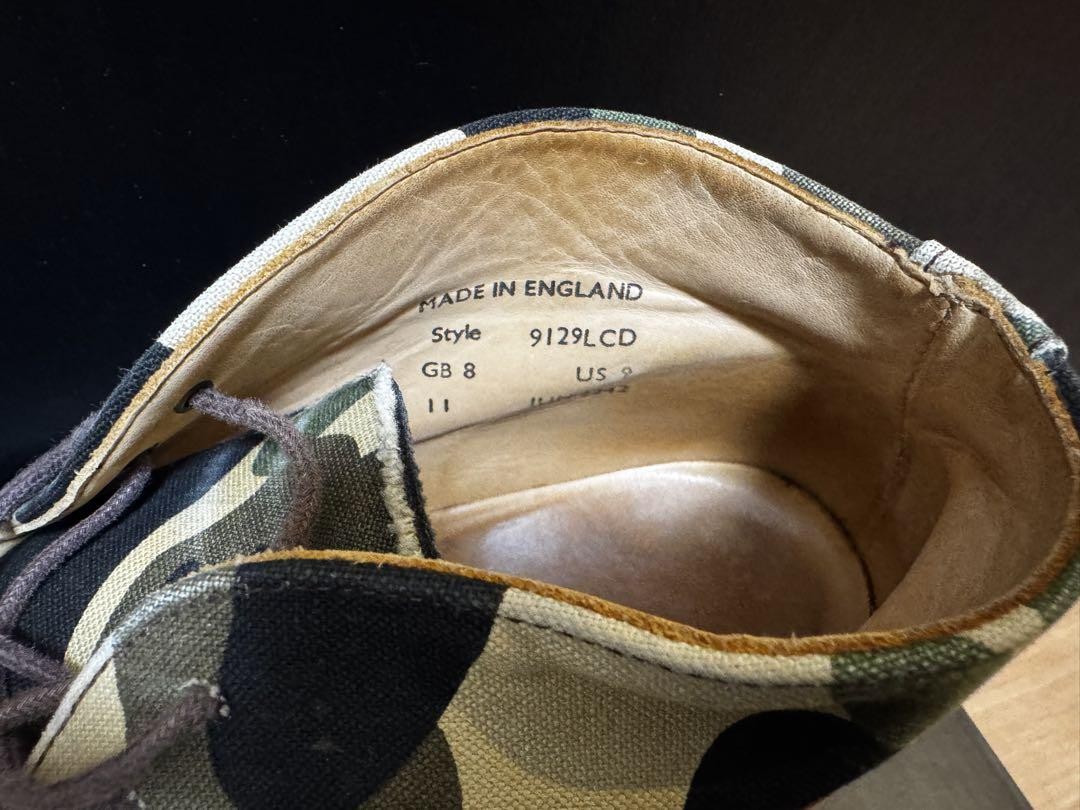 A Bathing Ape X Mark McNairy Canvas Camo Chukka Boots US9