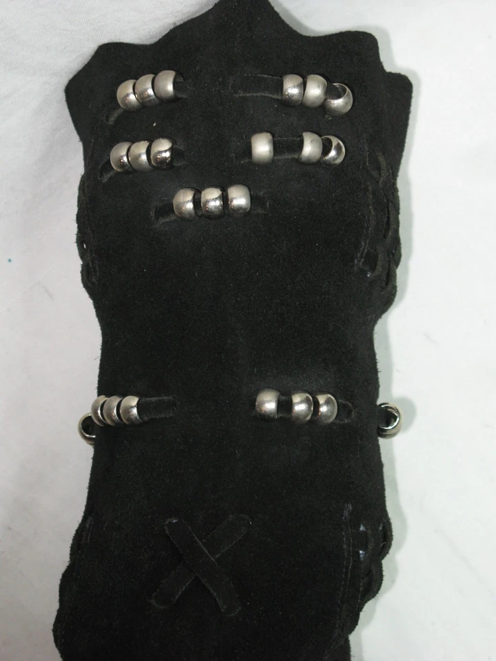 NUEVAS Botas Boho Shakuhachi Negras Gamuza Plataforma Slouch Mujeres Talla 7 EUR 38-4 pulgadas Tacón Foto 4 de 4