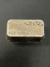 Vintage WSR (Western States Refining)  4.99 Troy Oz .999+ FINE Poured Silver Bar